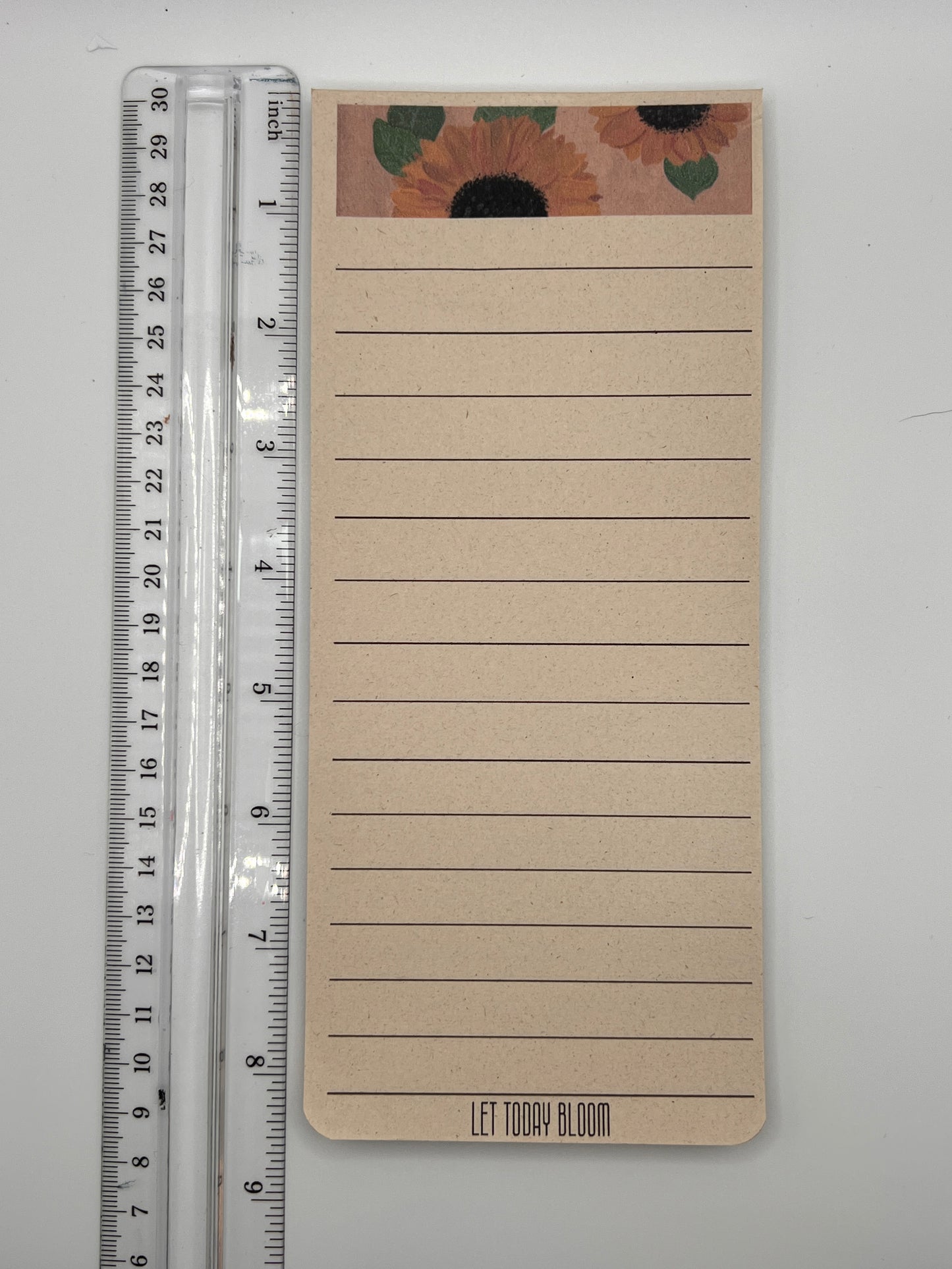 Sunflower List Pad – “Let Today Bloom” List Pas on Eco Sugarcane Paper