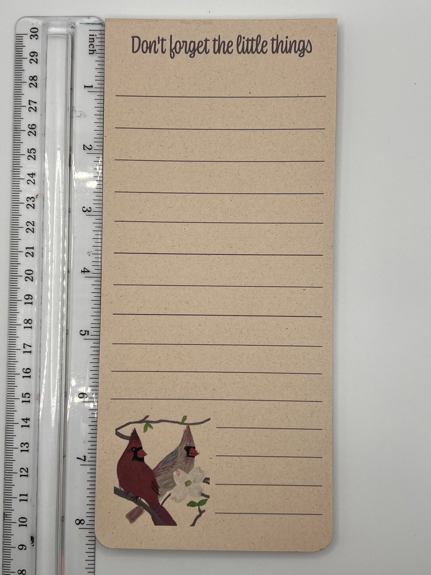 Cardinal Notepad – “Don’t Forget the Little Things” Eco List Pad