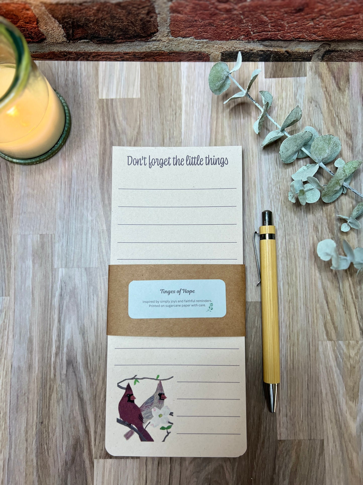 Cardinal Notepad – “Don’t Forget the Little Things” Eco List Pad