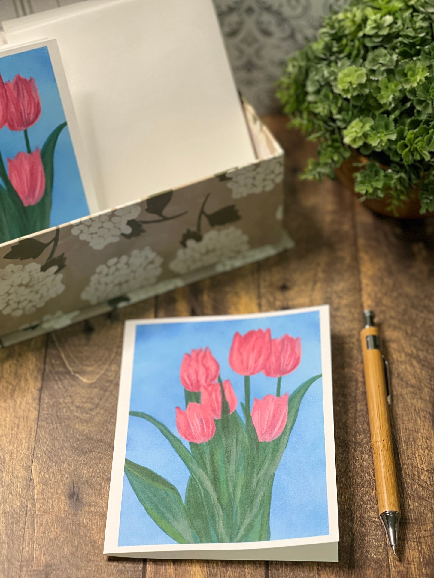 Among the Tulips Notecard