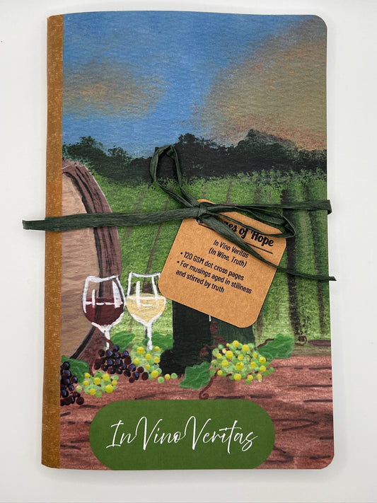 Wine Journal: Vineyard-Inspired Dot Grid Notebook, Rustic Gift