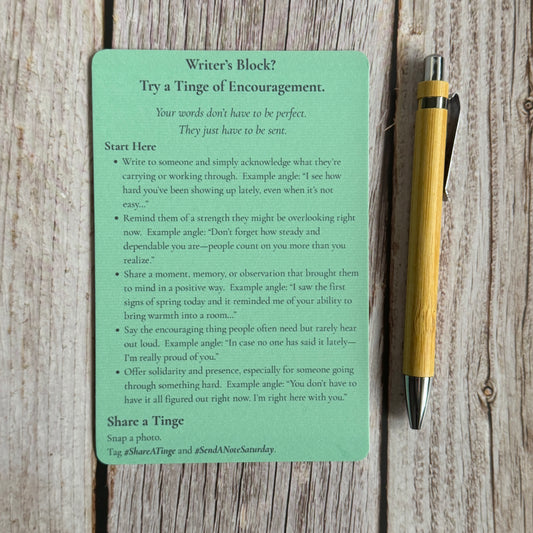 Notecard Kit | April Restore & Refresh | 5 Linen Cards, Pen & Stamps