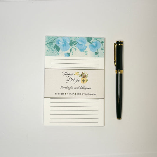 Notepad | Sweetpea | Floral 4×6 Notepad for Everyday Lists & Notes