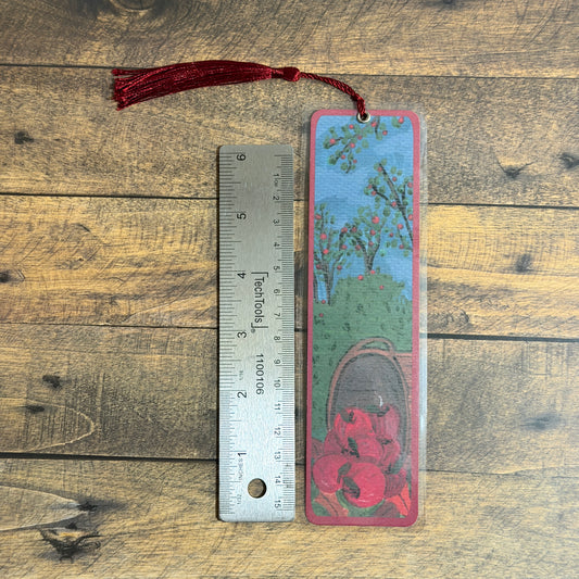 Bookmark | Apple Orchard | Laminated Art Bookmark with Tassel
