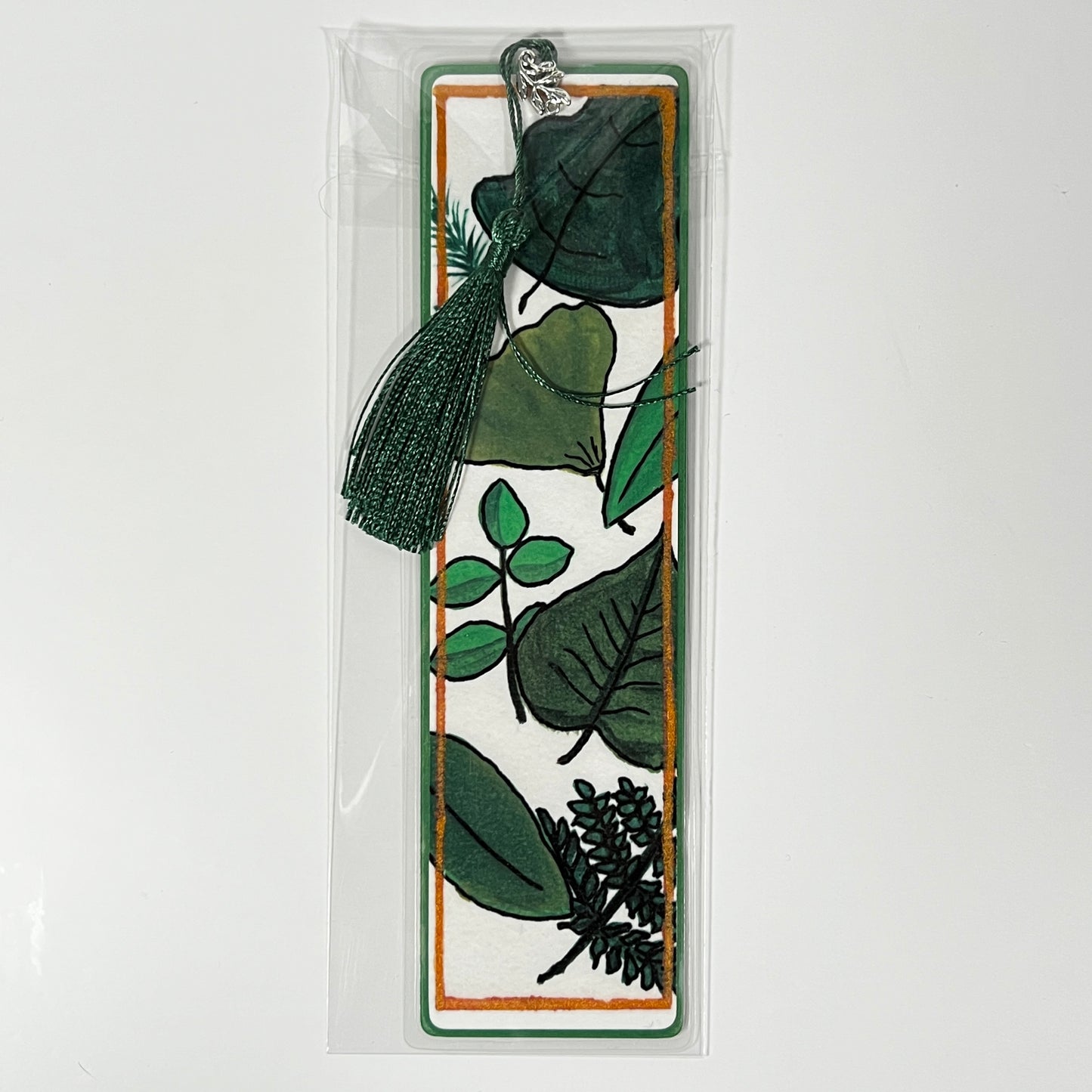 Green Leaf Bookmark - Plant Lovers Gift - Botanical - Greenery - Nature Inspired Bookmark