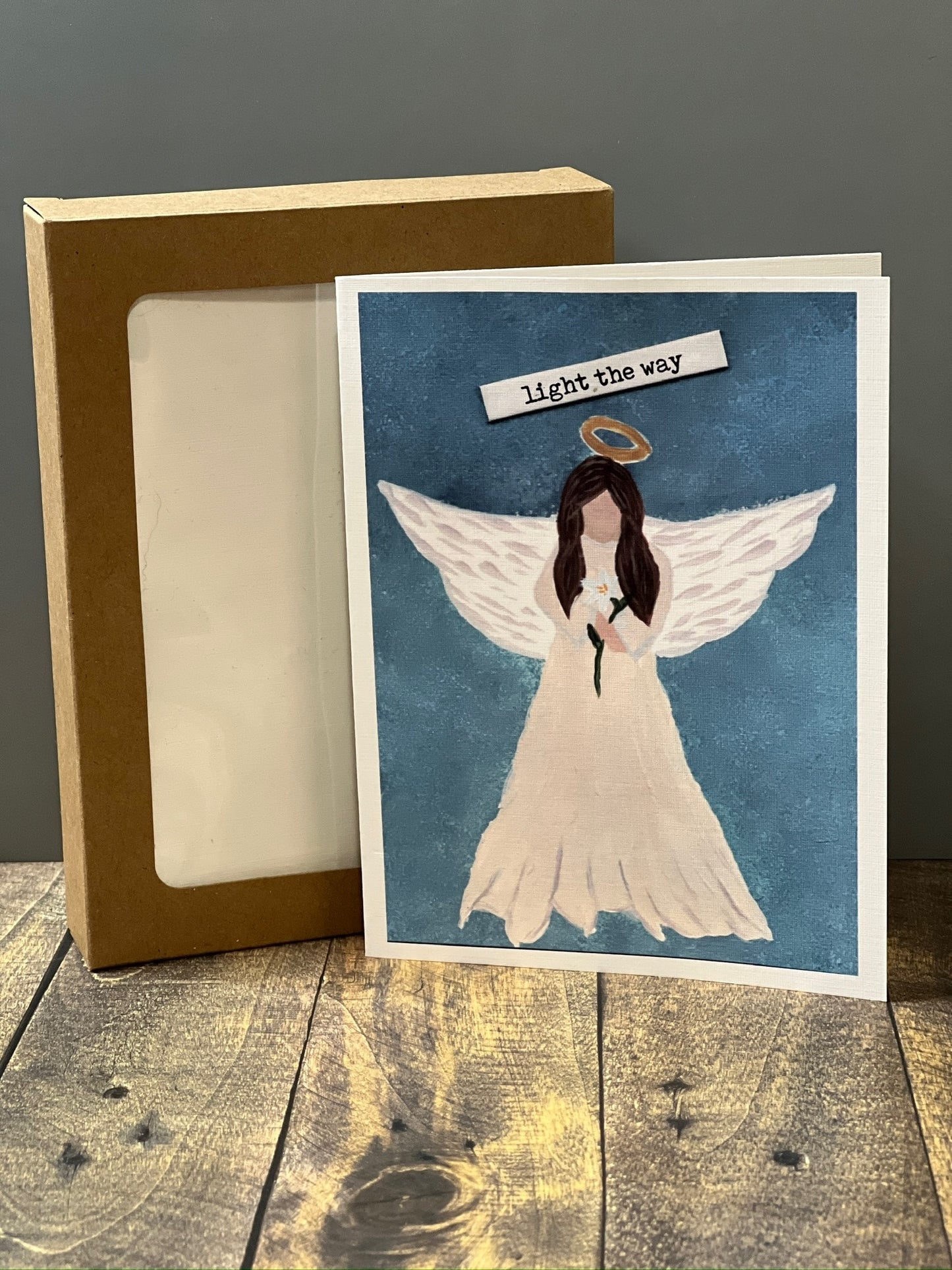 Light the Way – Angel Notecard