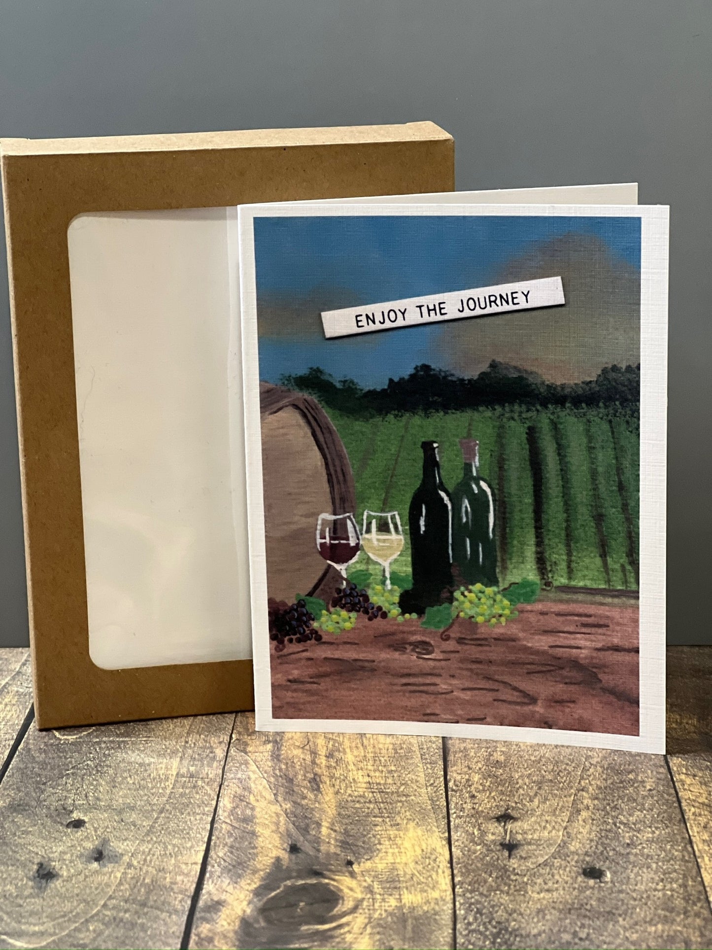 Enjoy the Journey – Wine-Inspired Notecard