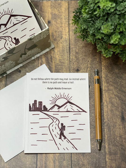 Inspirational Greeting Card | Emerson Quote | Graduation, Retirement & Adventure