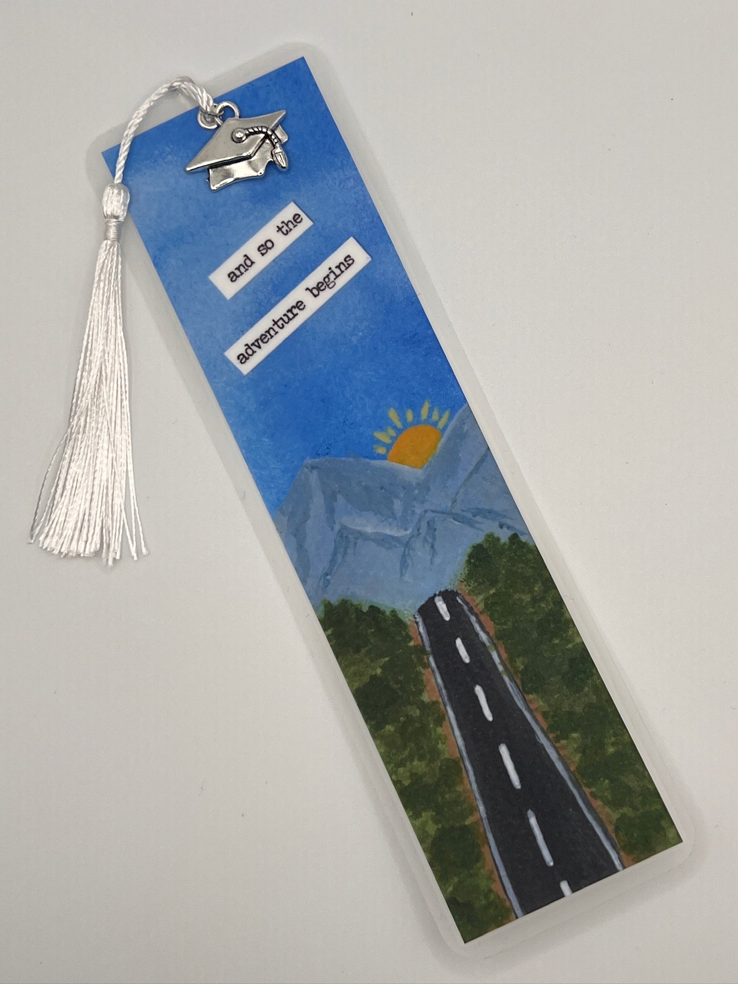 Adventure Bookmark – Hand-Painted Mountain Road