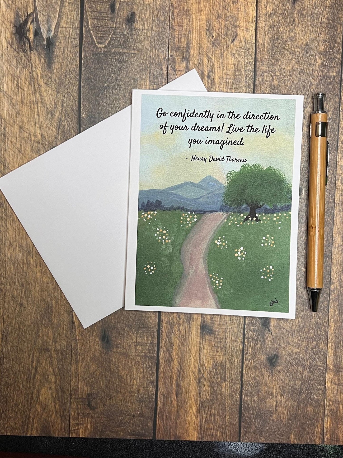 Thoreau Graduation Card: Inspirational Quote, Custom Message