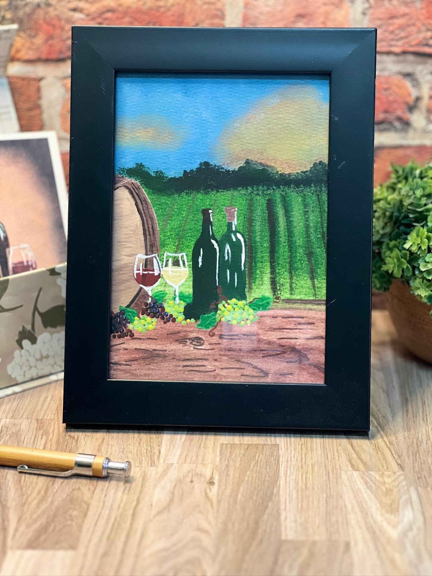 Vineyard Art Print Set: Rustic Wine Country Decor (4x6, 5x7)