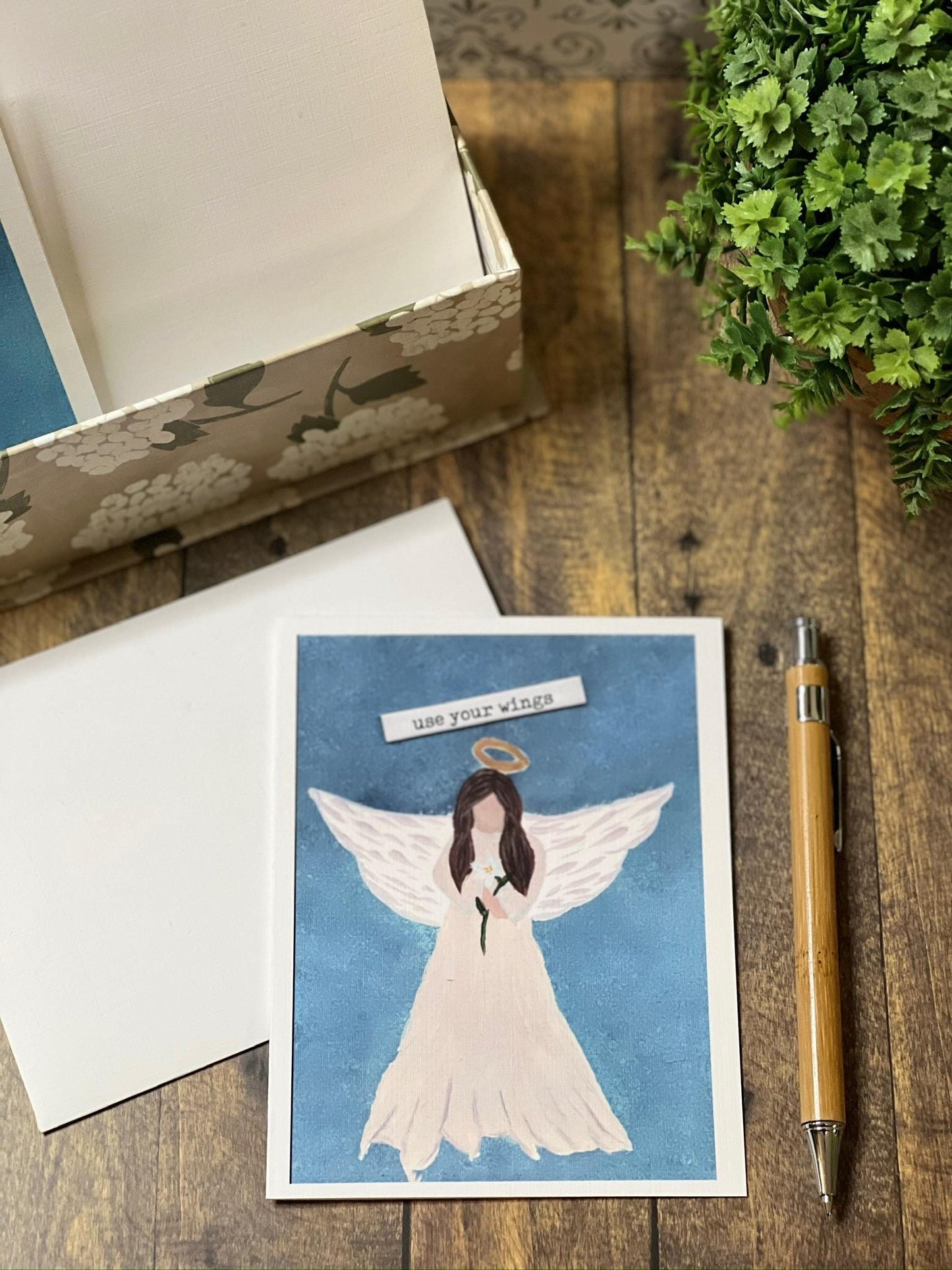 Use Your Wings Angel Card: Faith-Based Encouragement, Baptism Gift