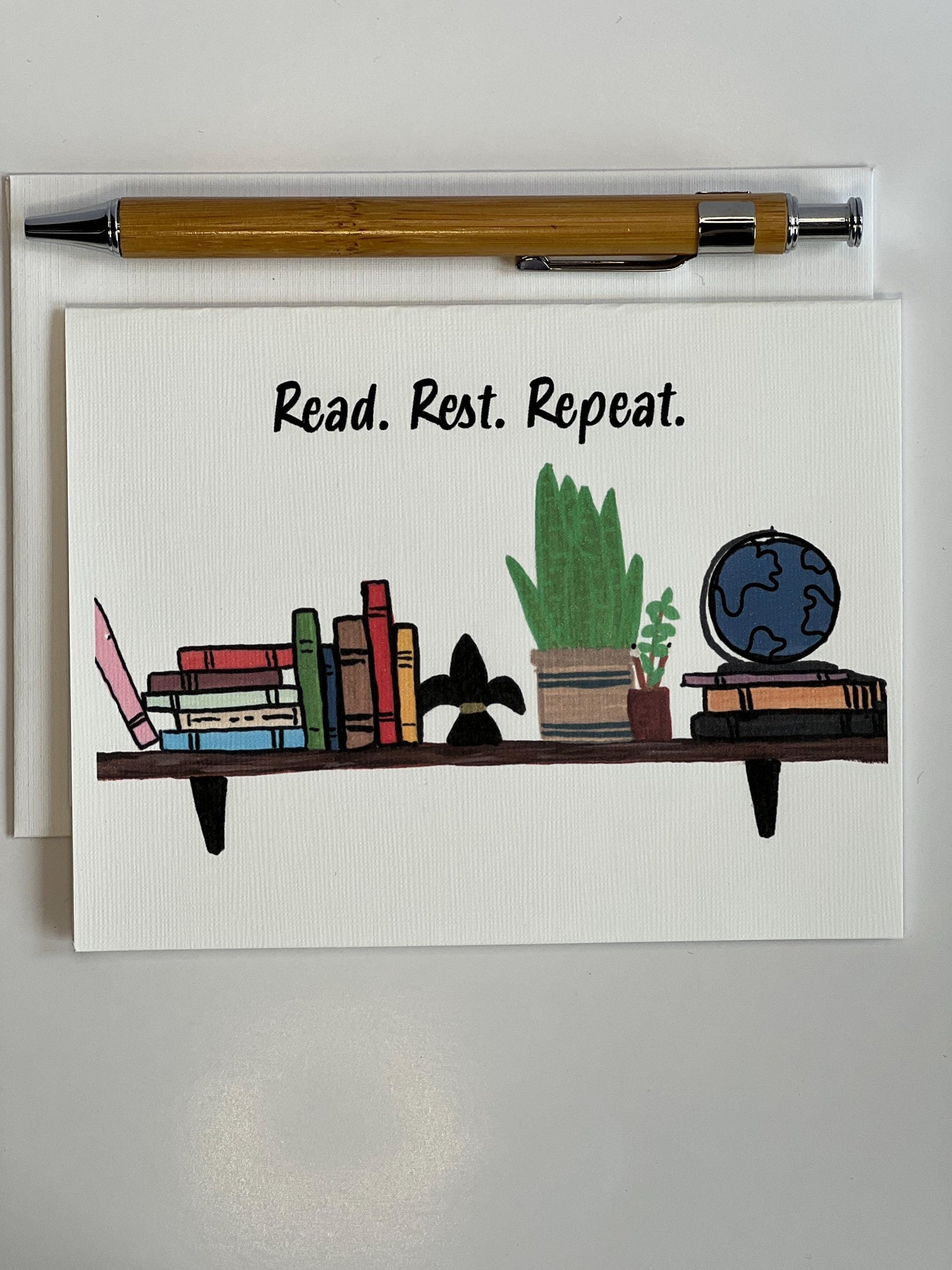 Book Lover Notecard: Literary Art, Encouragement Card