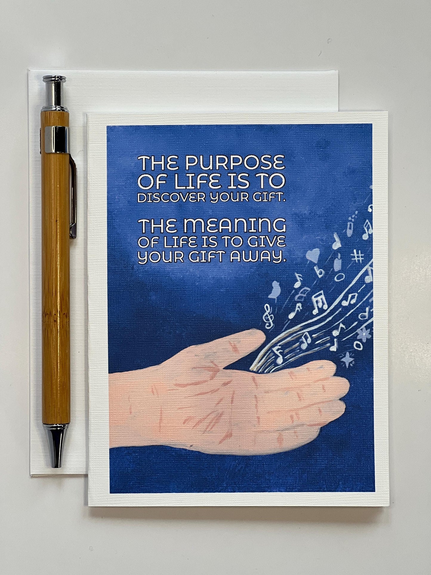 Inspirational Quote Card: Hand-Painted Gift of Life, Graduation, Encouragement