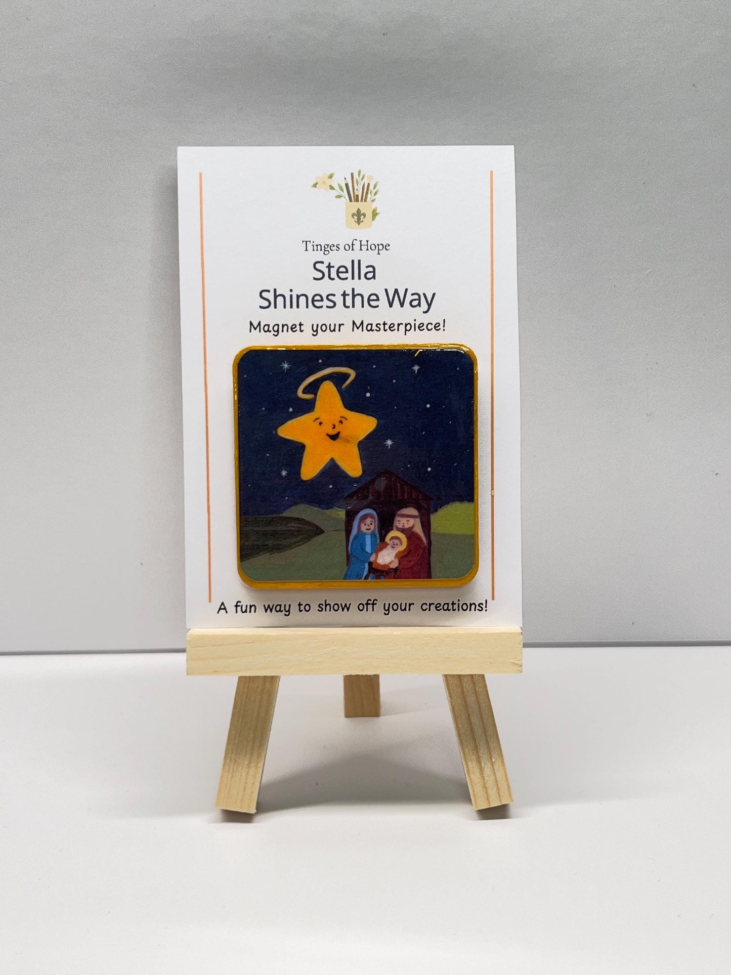 Stella the Star Magnet – Kids Inspiration Gift | 2x2 Wood Magnet