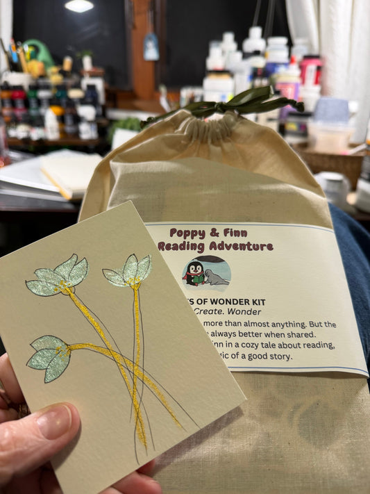 Poppy & Finn and Hand-painted notecard