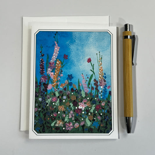 Framed acrylic painting of pink and white magnolia blossoms on a light background