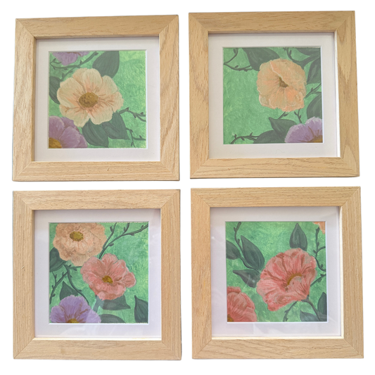 Spring floral collage with bright meadow colors and handcrafted artwork from Tinges of Hope