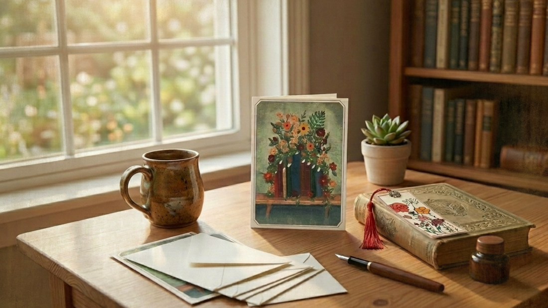 Spring blog banner with soft floral imagery — a reflection on noticing and sharing meaningful moments
