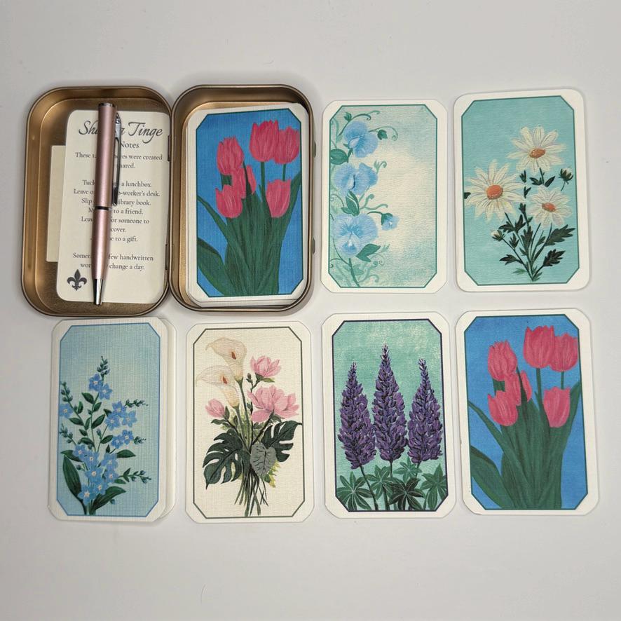 Mini Notes Gift Tin | Encouragement, Kindness & Grace | Handmade Stationery Set