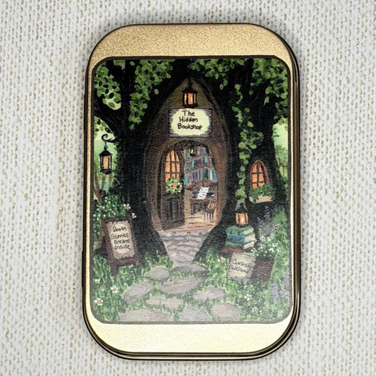 Mini Notes Gift Tin | The Library That Grew Wild | Bookish Notecard & Pen Set