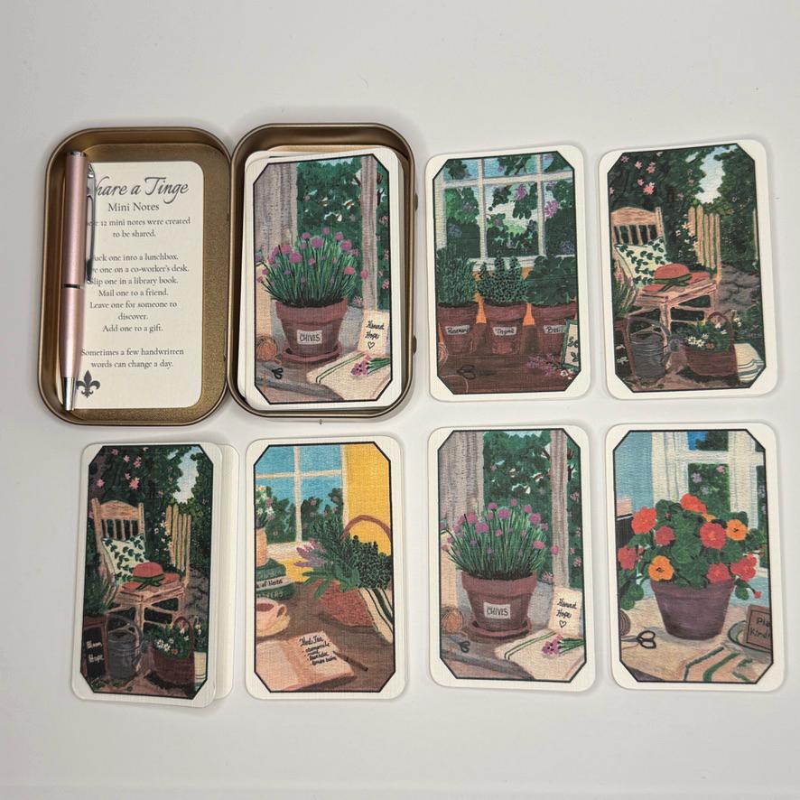 Mini Notes Gift Tin | Tend & Bloom | Floral Encouragement Stationery Set