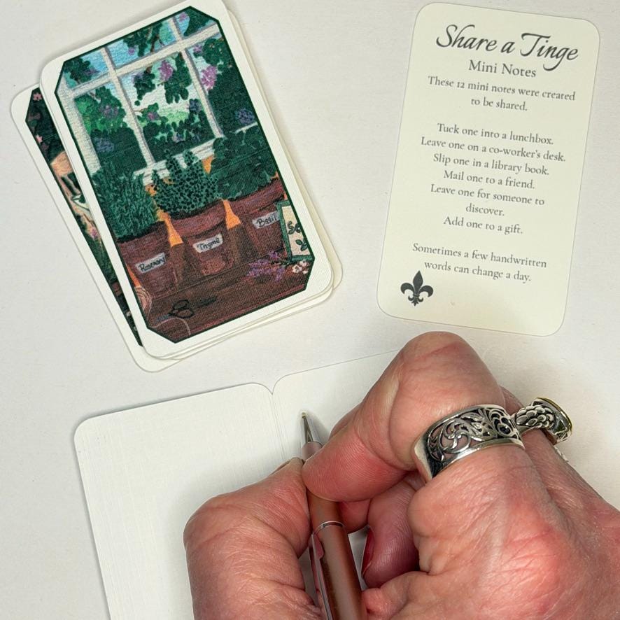 Mini Notes Gift Tin | Tend & Bloom | Floral Encouragement Stationery Set