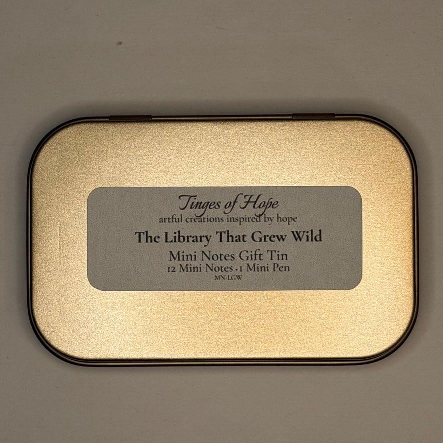 Mini Notes Gift Tin | The Library That Grew Wild | Book Lover Stationery Set