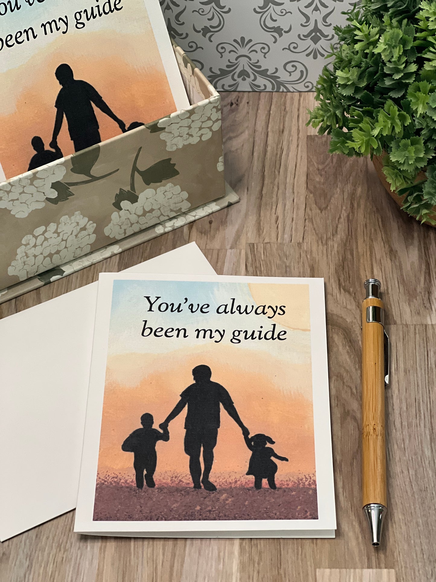Father’s Day Card – “You’ve Always Been My Guide” Sunset Art