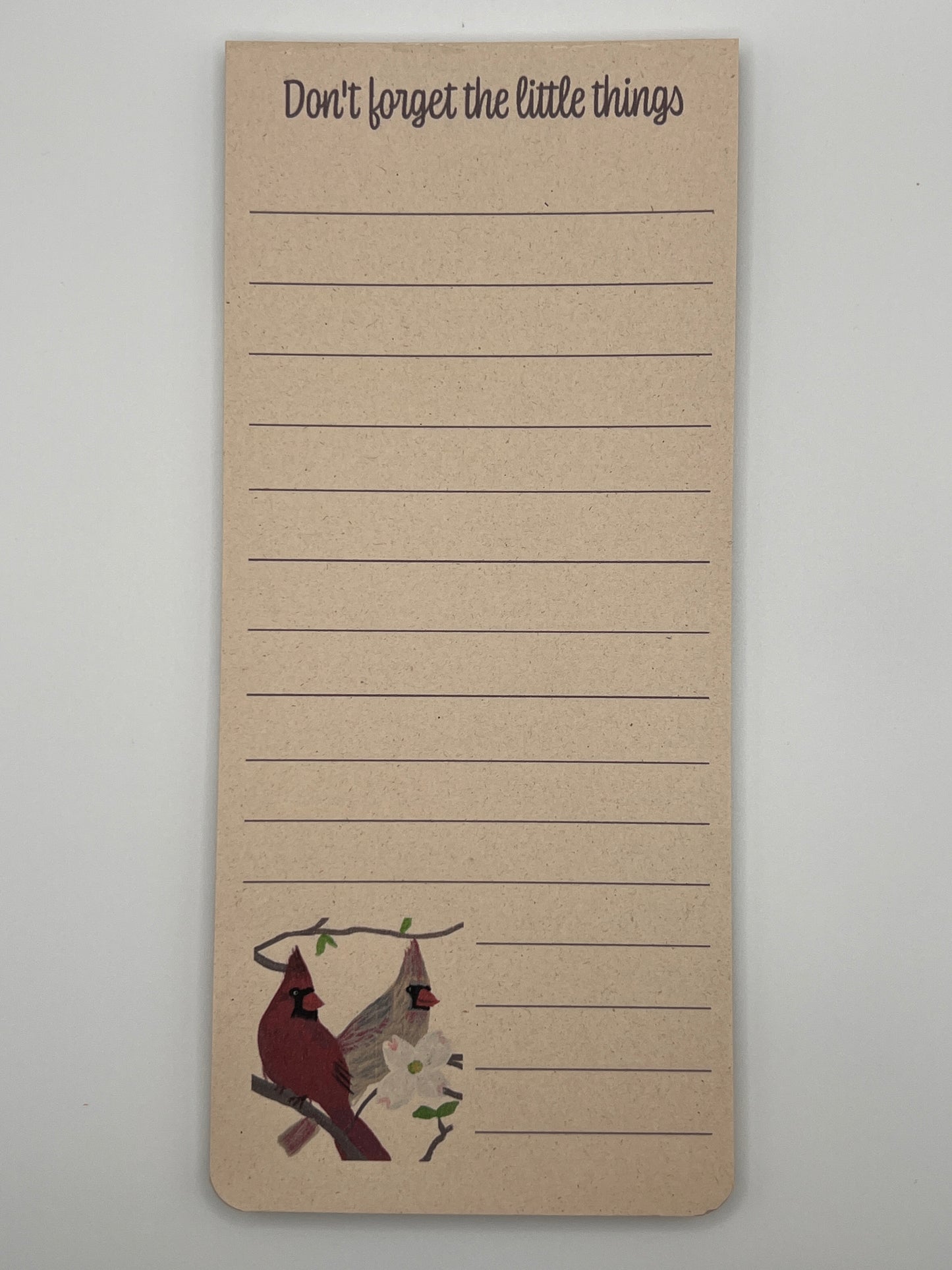 Cardinal Notepad – “Don’t Forget the Little Things” Eco List Pad