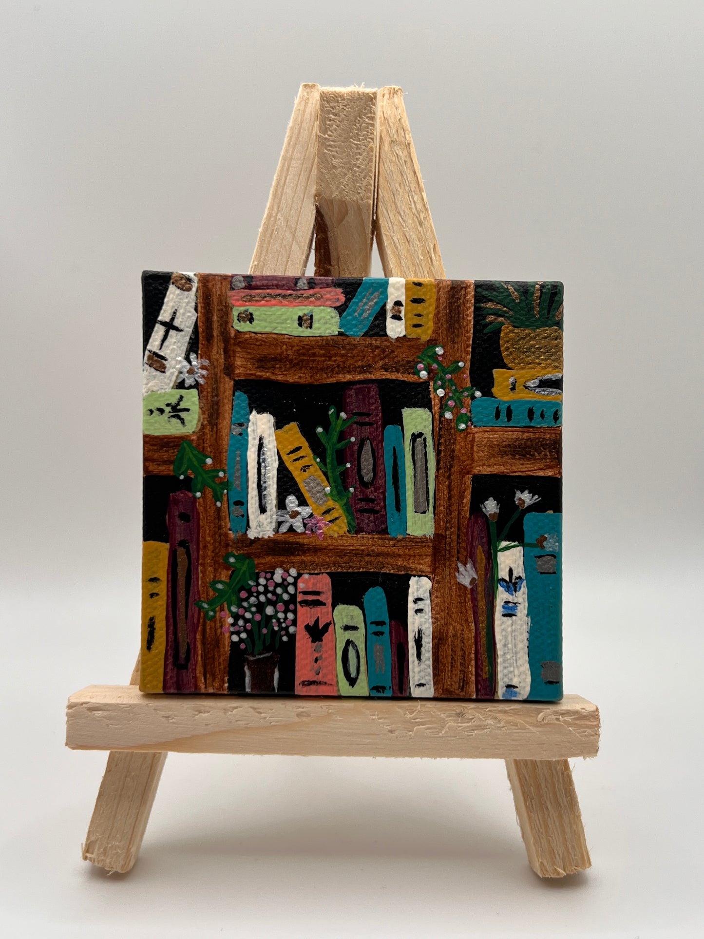 Mini Bookshelf Painting