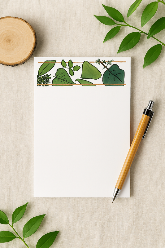 Green Leaves Notepad