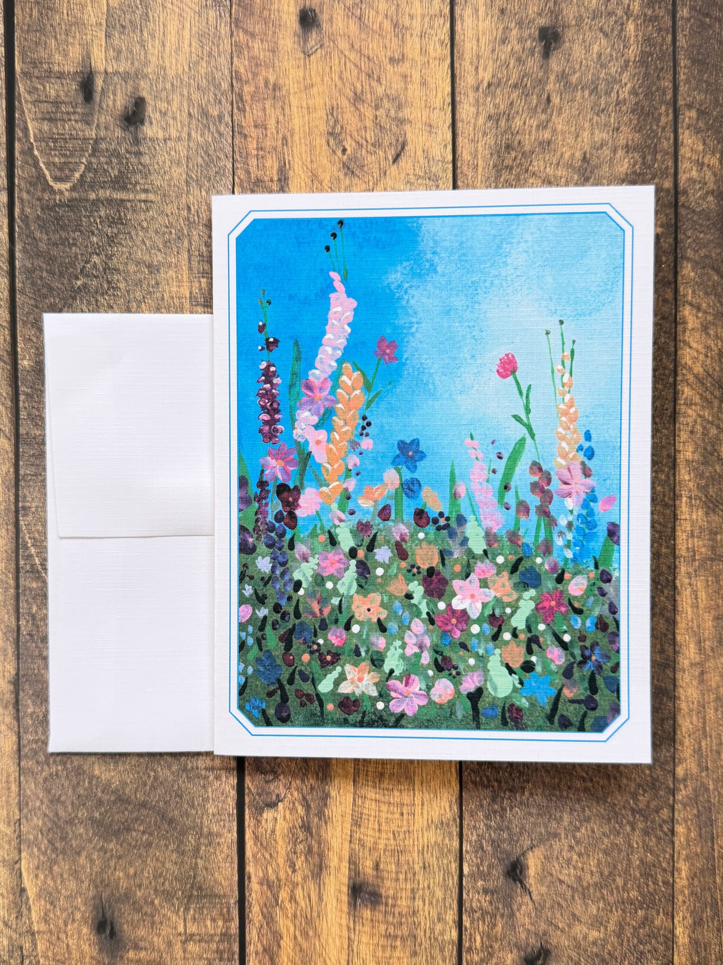 Notecard Kit | March First Bloom Gratitude | 4 Floral Cards, Pen & Stamps