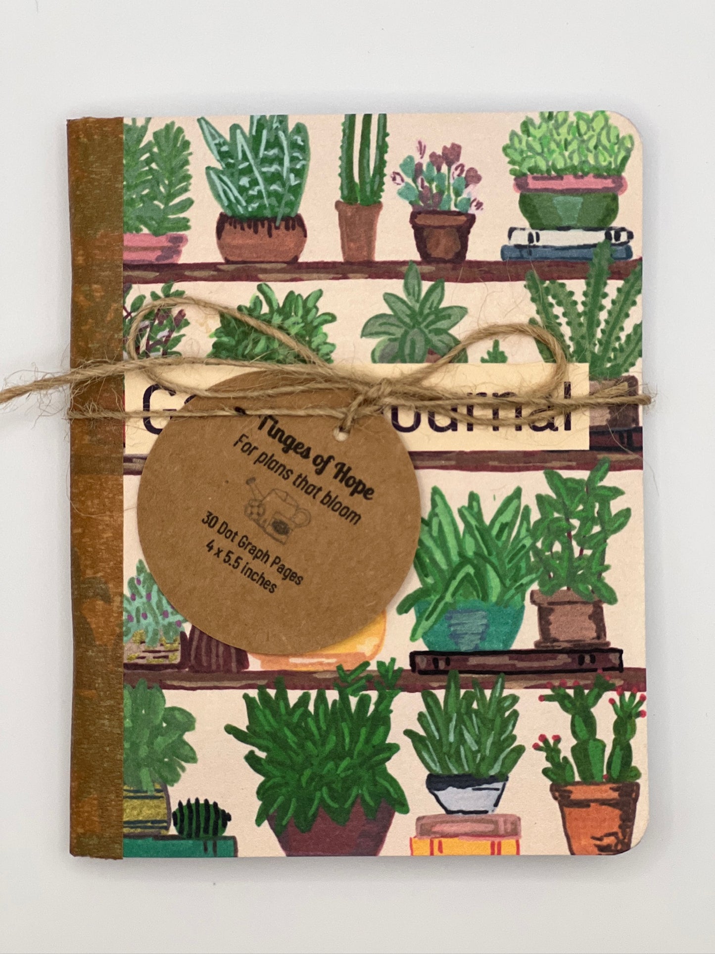 Mini Garden Journal: Hand-Painted Plant Art, Dot Grid Pages