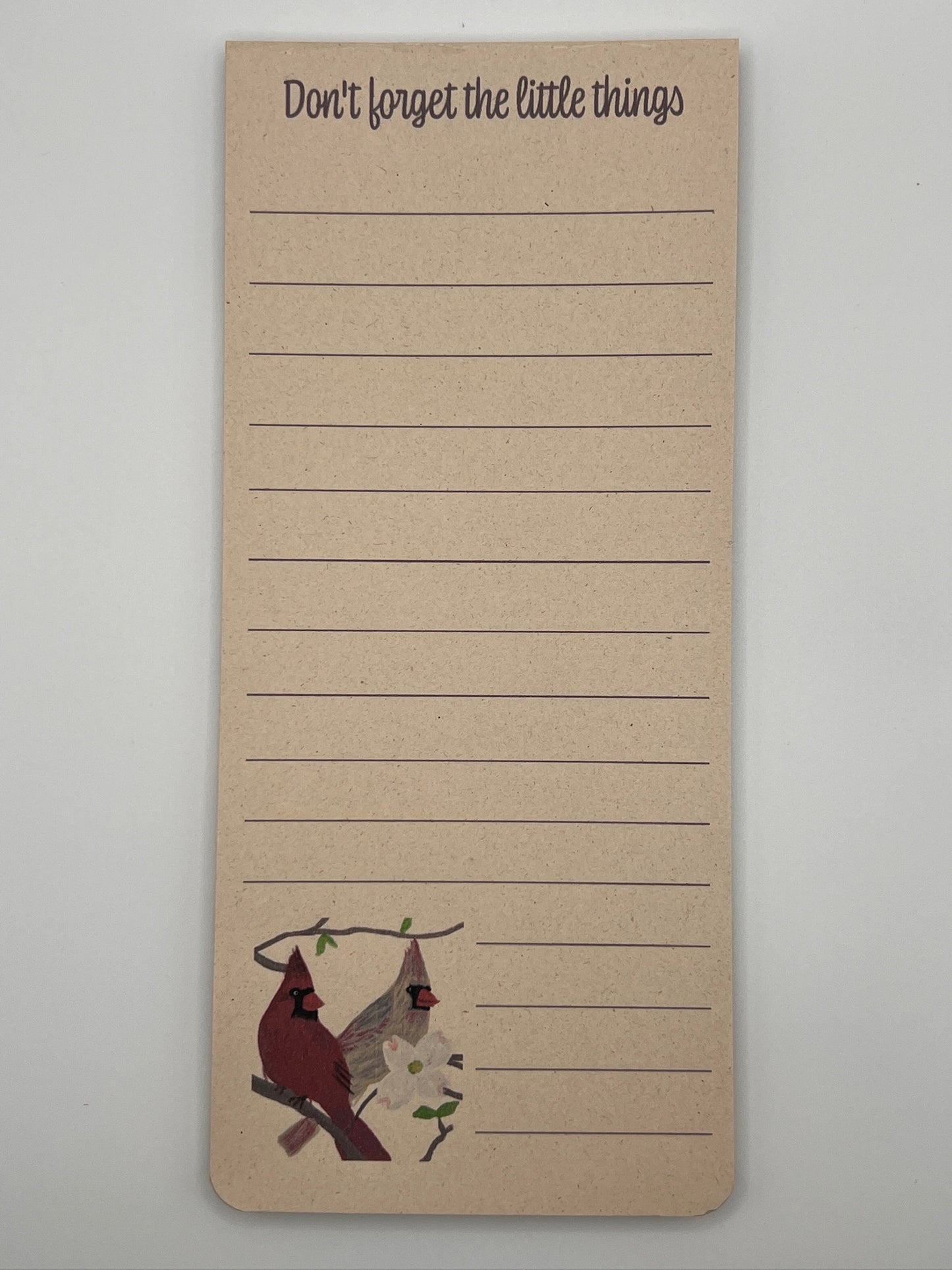 Cardinal & Dogwood Magnetic Notepad: Faith-Inspired List Pad