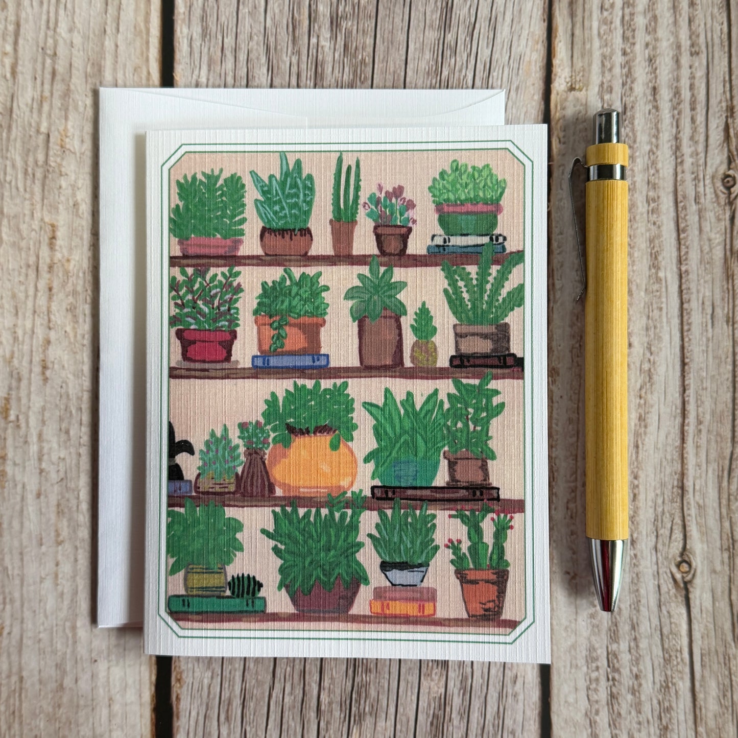 Notecard Kit | April Restore & Refresh | 5 Linen Cards, Pen & Stamps