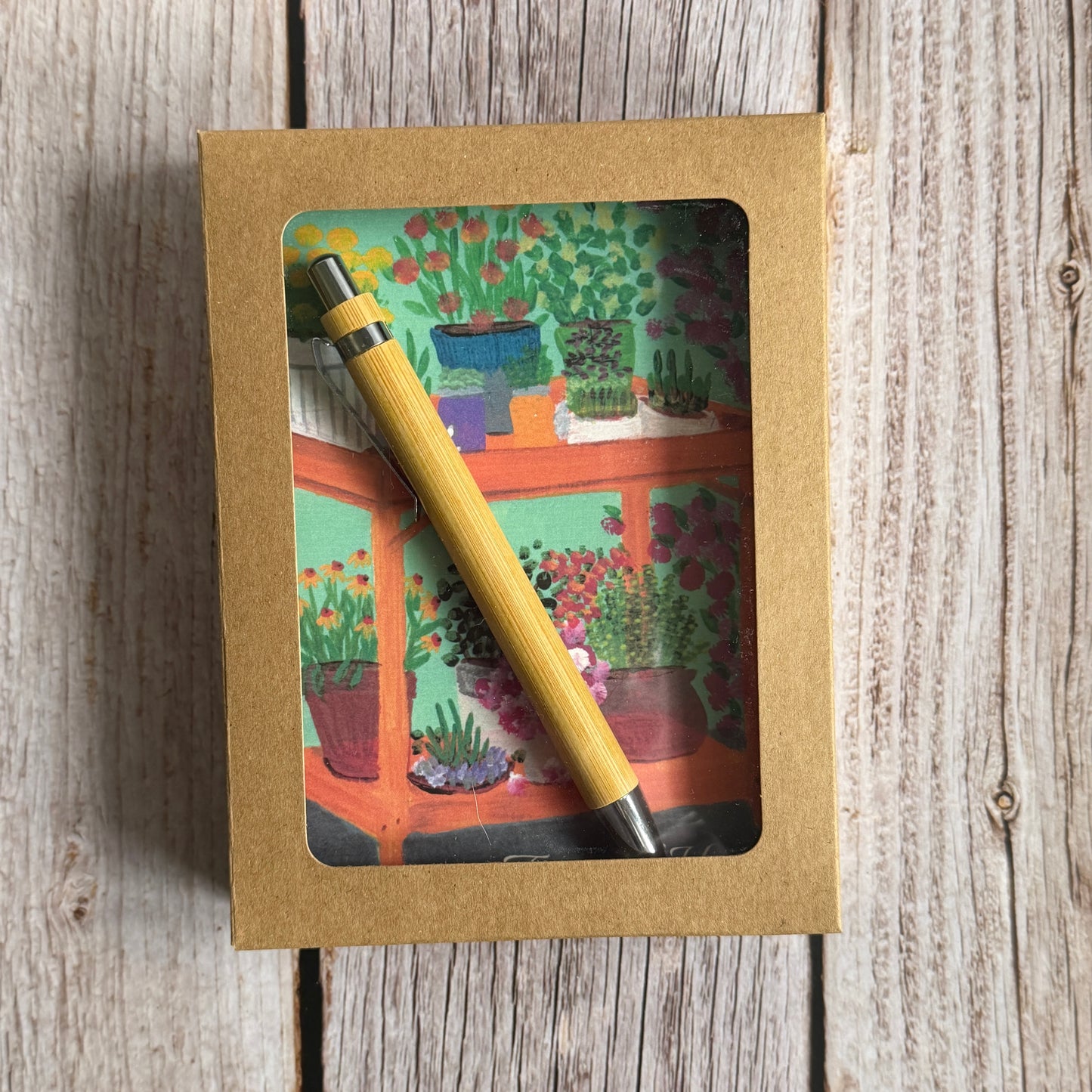 Notecard Kit | April Restore & Refresh | 5 Linen Cards, Pen & Stamps