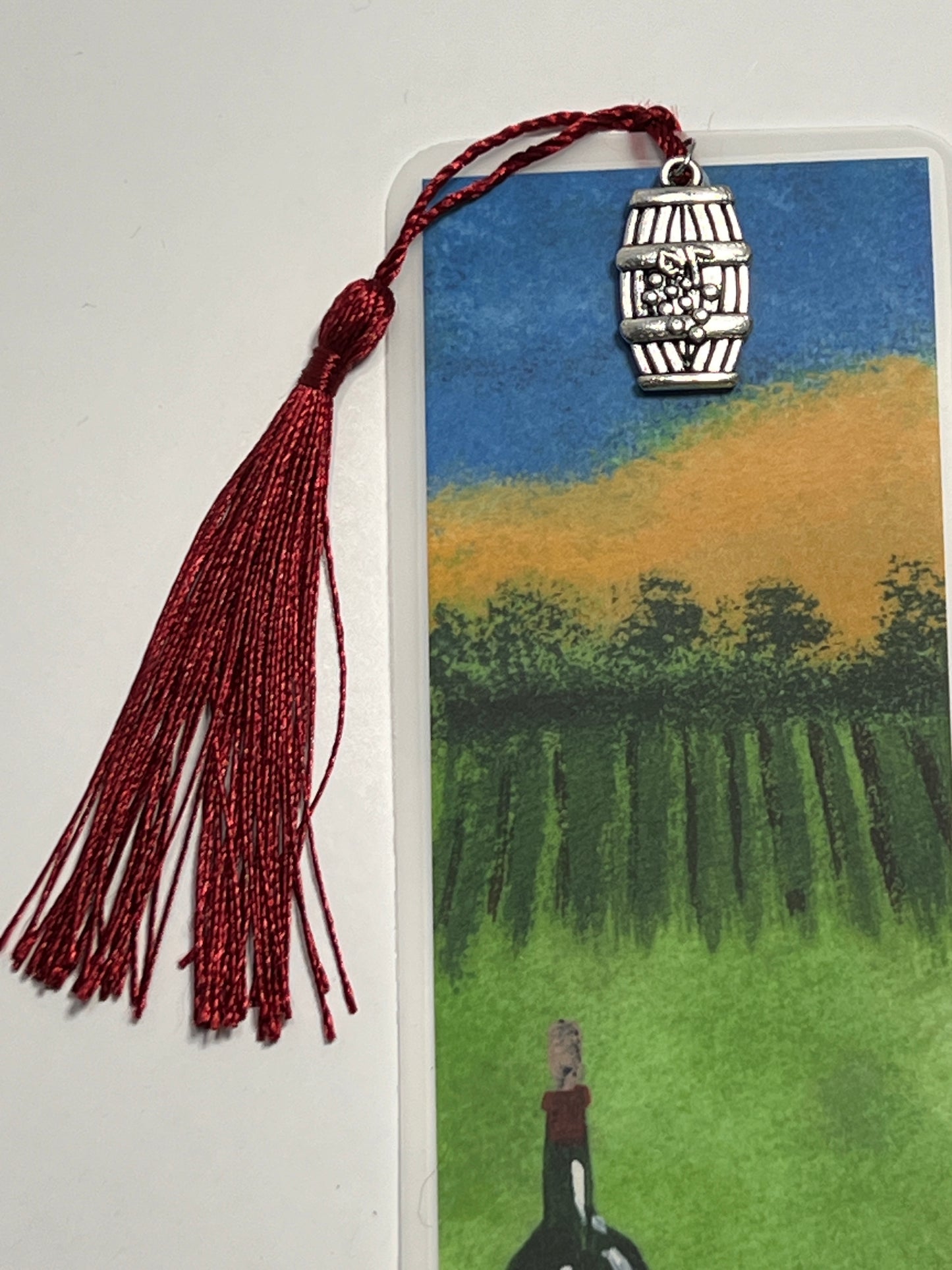 Laminated Bookmark | Vineyard | Hand-Painted Wine Lover & Reader Gift