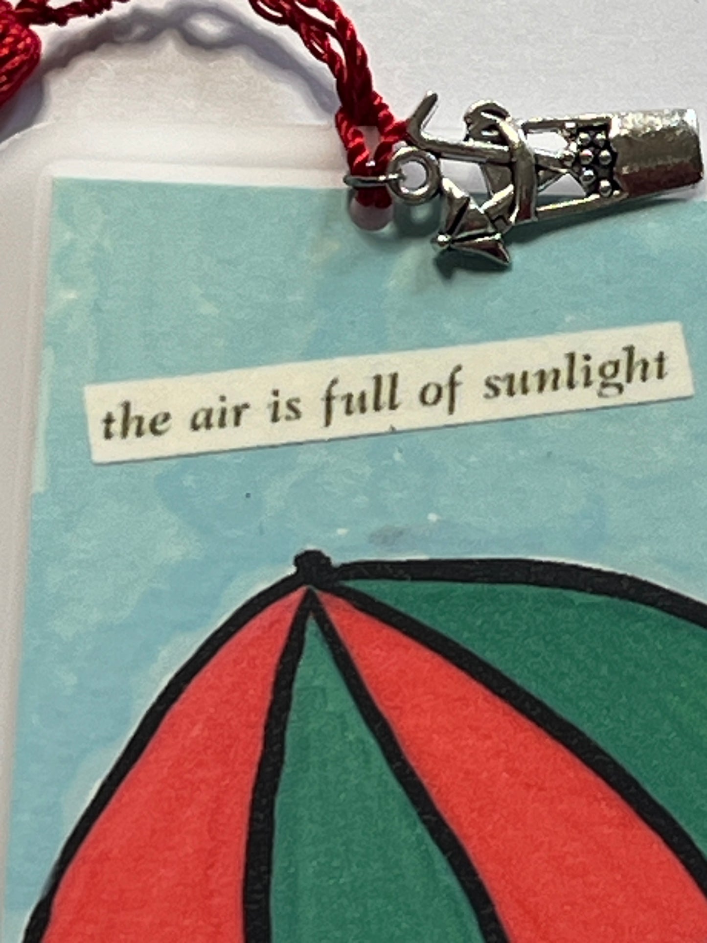 Laminated Bookmark | Sandy Beach | Coastal Summer Art Inspirational Gift