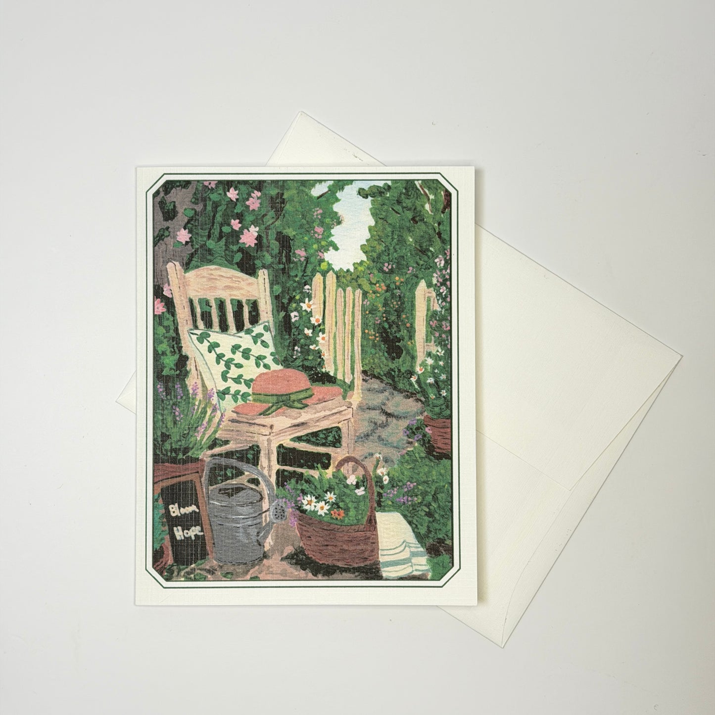 Notecard Kit | June Tend & Bloom | 5 Linen Cards, Writing Prompt & Pen