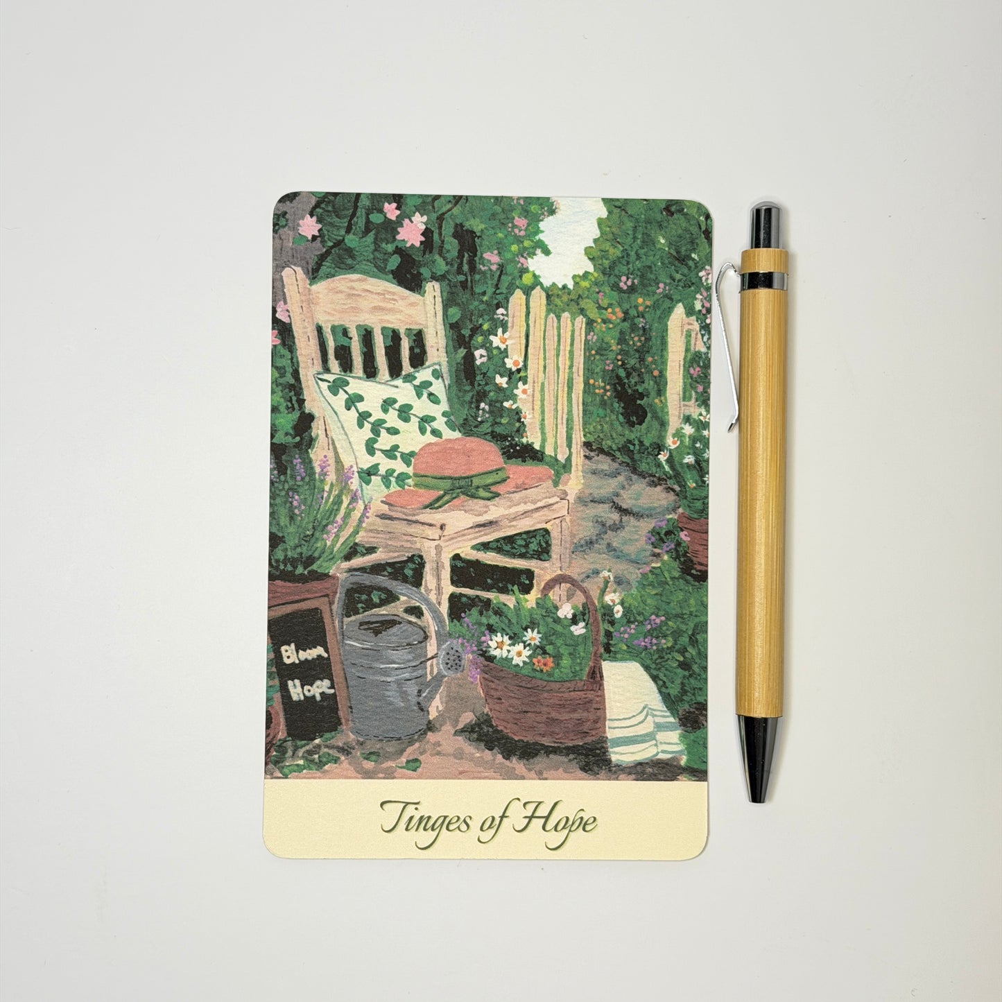 Notecard Kit | June Tend & Bloom | 5 Linen Cards, Writing Prompt & Pen