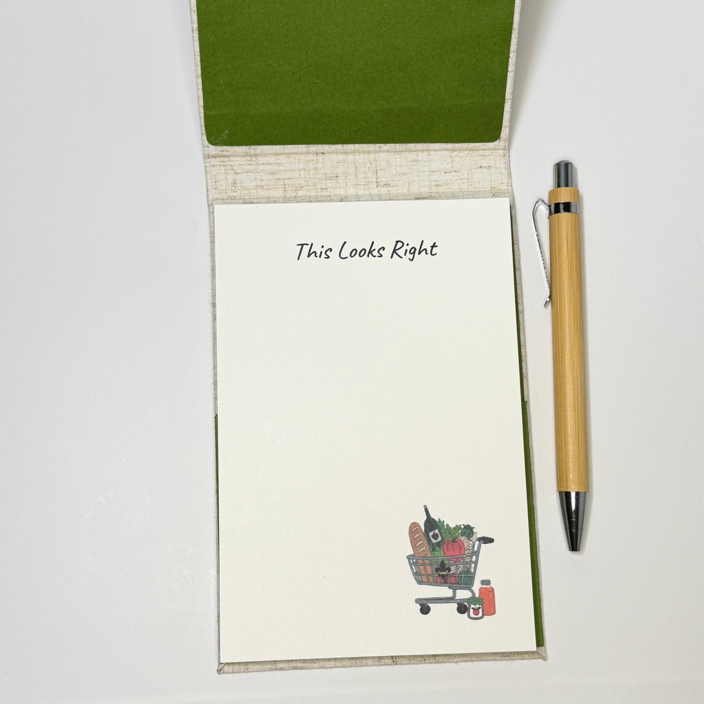 Notepad Cover | Linen Art Notepad Cover | Reusable 4×6 Notepad Cover with Artwork
