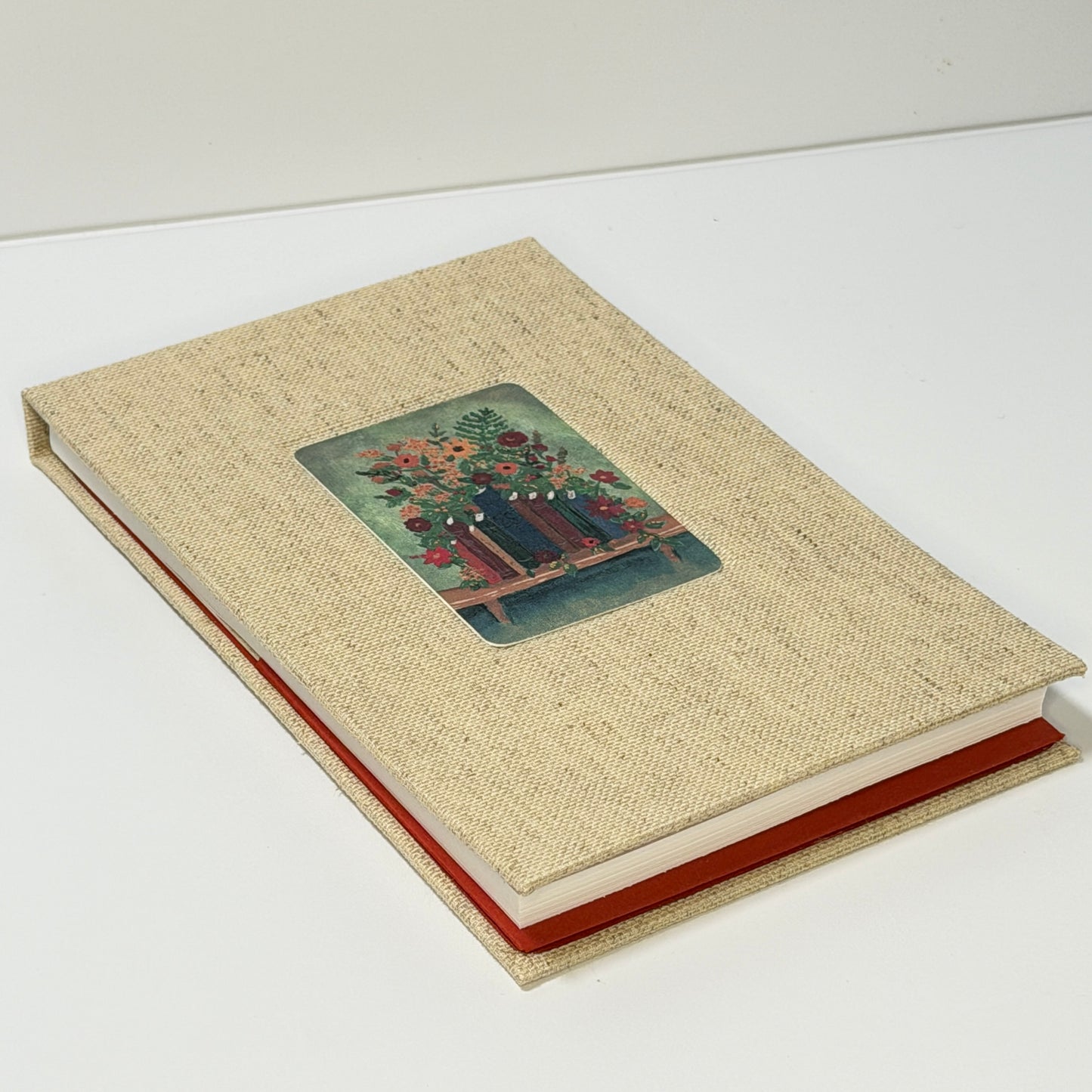 Notepad Cover | Wild Library | Reusable Linen Art Notepad Cover | 4×6