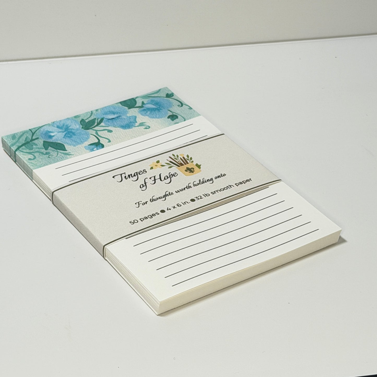 Notepad | Sweetpea | Floral 4×6 Notepad for Everyday Lists & Notes