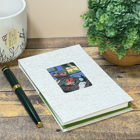 Notepad Cover | Linen Art Notepad Cover | Reusable 4×6 Notepad Cover with Artwork