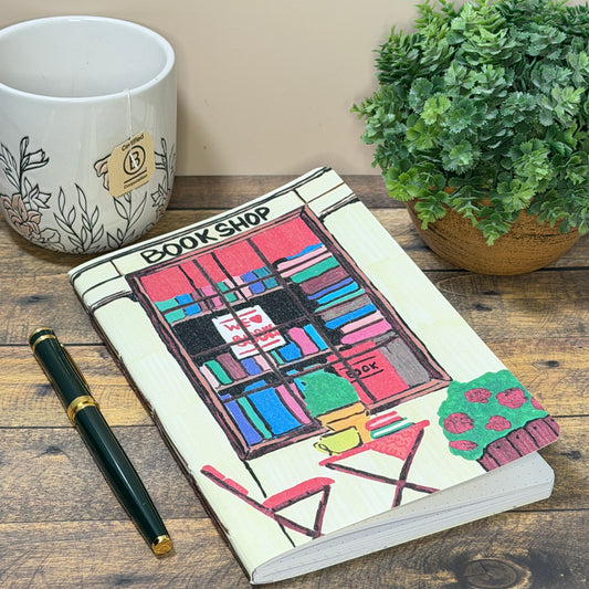 Journal | The Bookshop | Hand-Stitched Journal | Dot Grid | 5×8