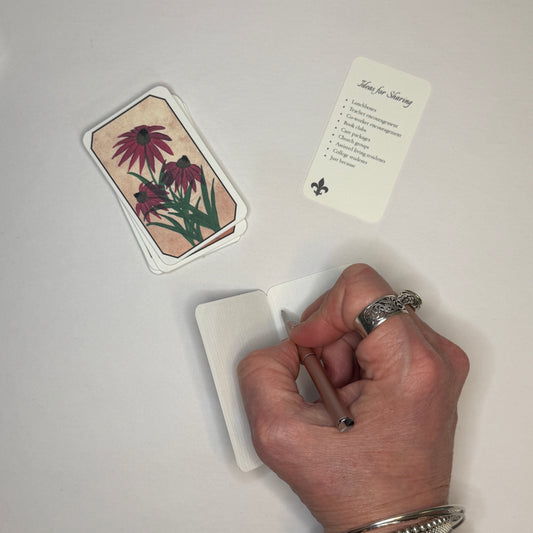 Mini Notes Gift Tin | Fall Florals | 12 Mini Notes & Pen
