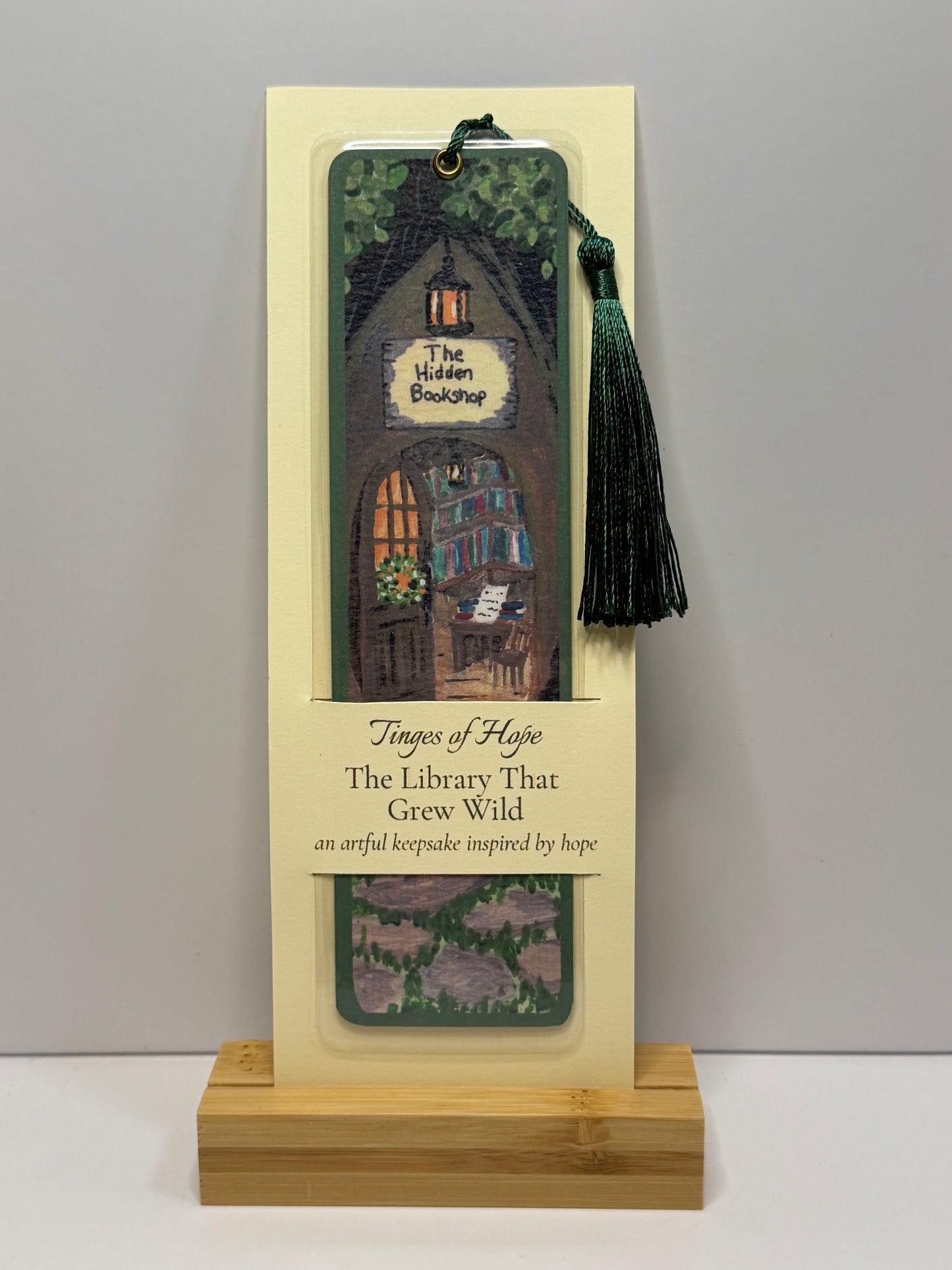 Bookmark | The Hidden Bookshop | Laminated Art Bookmark with Tassel