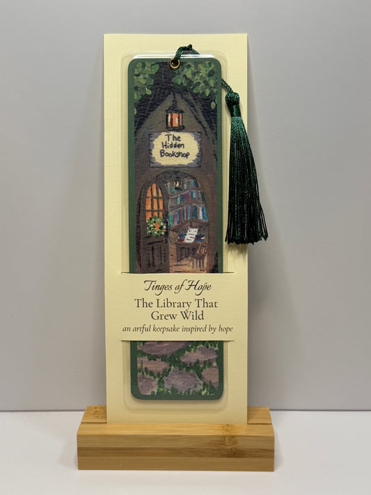 Bookmark | The Hidden Bookshop | Laminated Art Bookmark with Tassel