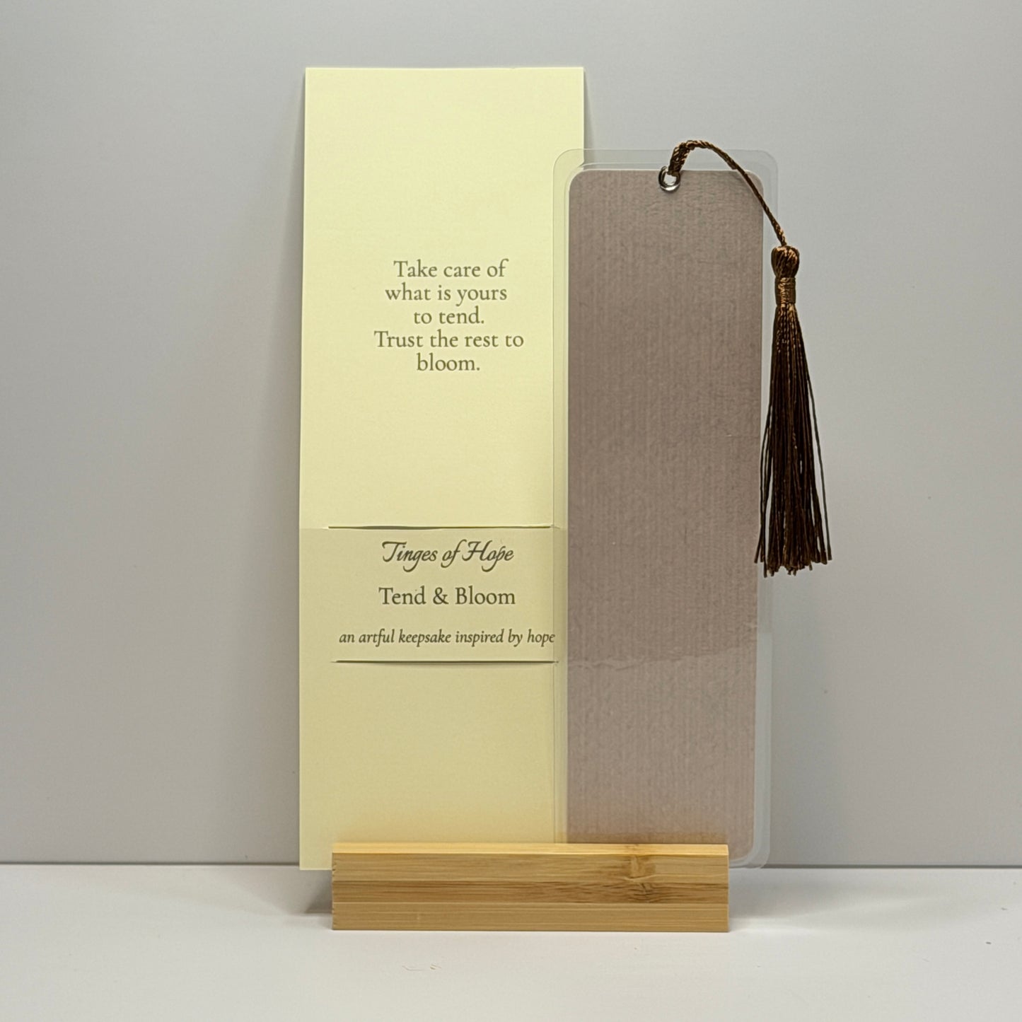 Bookmark | Tend & Bloom | Laminated Floral Art Bookmark with Tassel